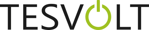 Tesvolt Logo – Anbieter von Batteriespeichern für Gewerbe und Industrie